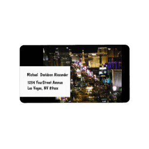 Las Vegas Boulevard Strip Photo Label