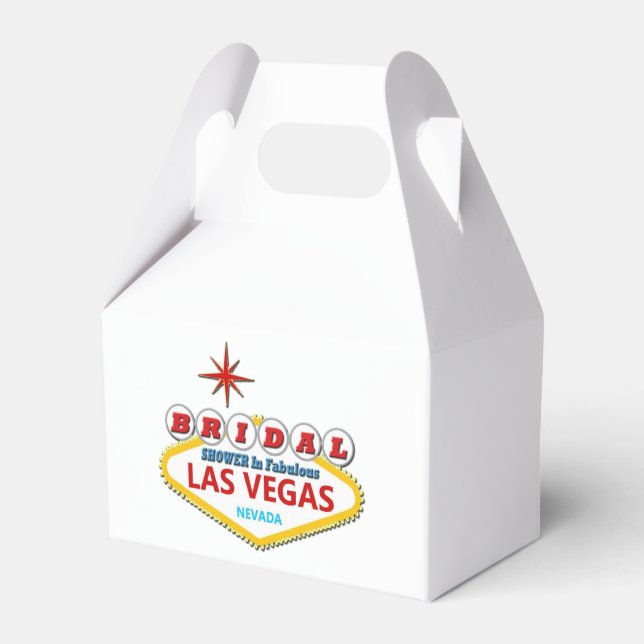 Las Vegas BRIDAL SHOWER Gable Favour Box (Front Side)