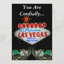 Las Vegas Bridal Shower Invitations