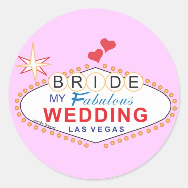 Las Vegas Bride Classic Round Sticker (Front)