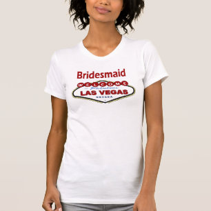 Las Vegas Bridesmaid NEW Deep Red Colour T-Shirt! T-Shirt