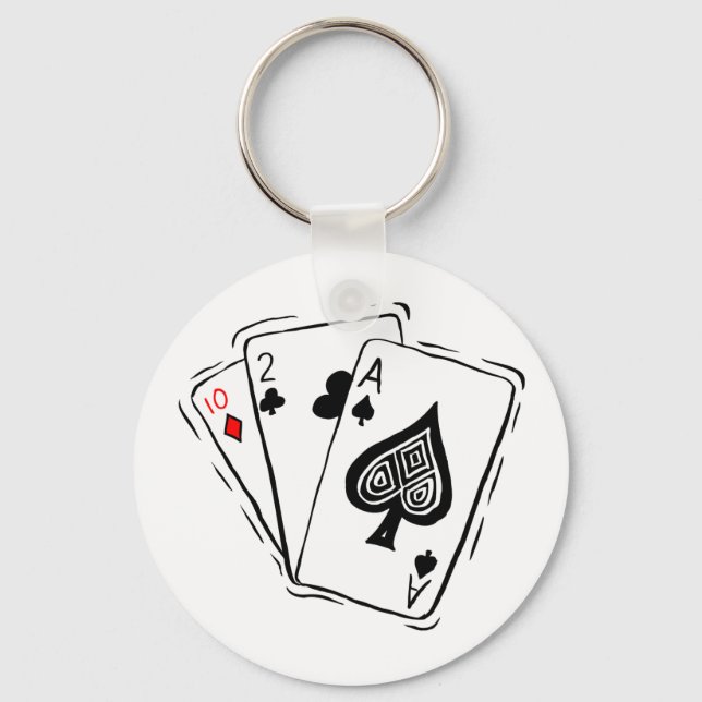 Las Vegas Card Deck Key Ring (Front)