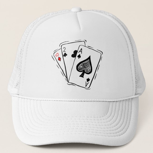 Las Vegas Card Deck Trucker Hat (Front)