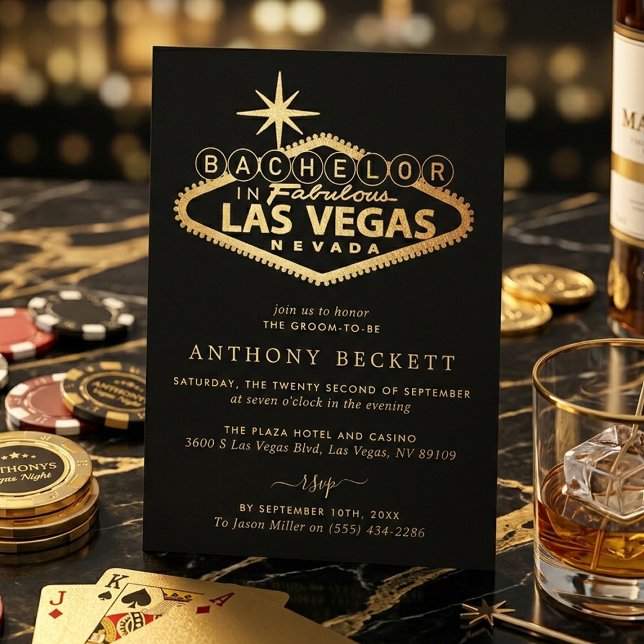 Las Vegas Casino Bachelor Party Invitation (Creator Uploaded)