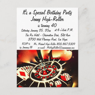Las Vegas Casino Birthday Celebration Invitation