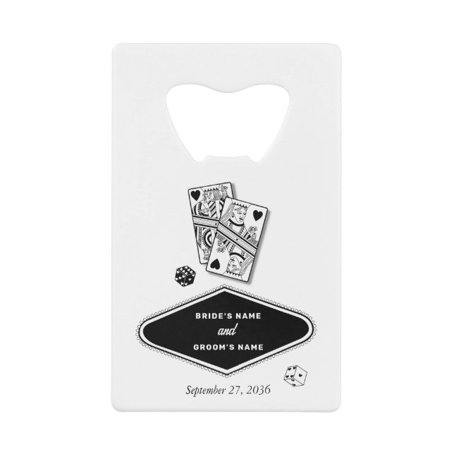 Las Vegas Casino Destination Wedding Black White (Front)