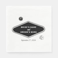 Las Vegas Casino Destination Wedding Black White