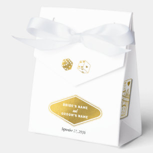 Las Vegas Casino Destination Wedding Gold Favour Box