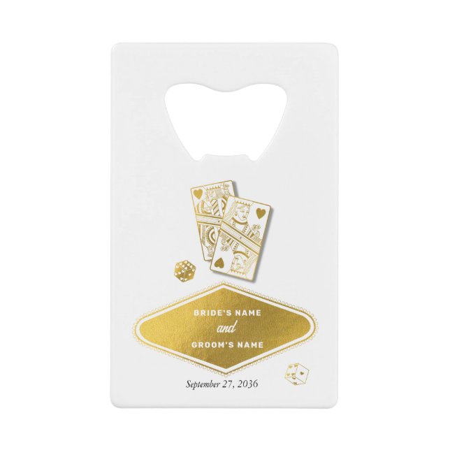 Las Vegas Casino Destination Wedding Gold White (Front)