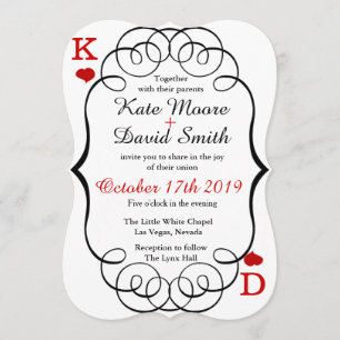 Las Vegas Casino Modern Chic Photo Wedding Invite