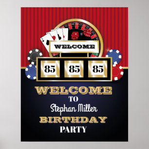 Las Vegas Casino Night Birthday Party Poster