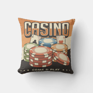 Las Vegas Casino Poker Chips Cushion