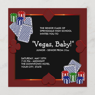 Las Vegas Casino Prom Invitations
