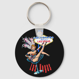Las Vegas Casino Showgirl Key Ring