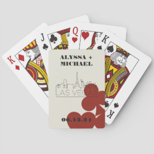 Las Vegas Casino Skyline Wedding Favor Playing Cards