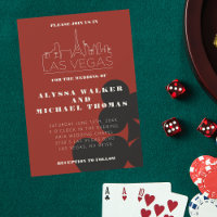 Las Vegas Casino Skyline Wedding Invitation