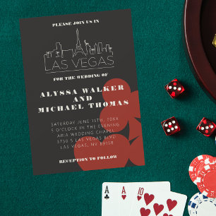 Las Vegas Casino Skyline Wedding Invitation