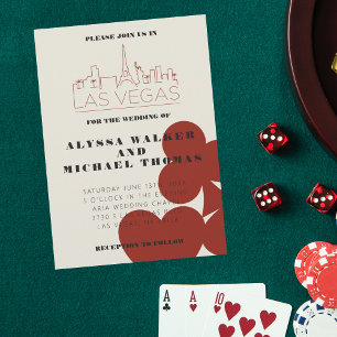 Las Vegas Casino Skyline Wedding Invitation