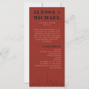 Las Vegas Casino Skyline Wedding Program