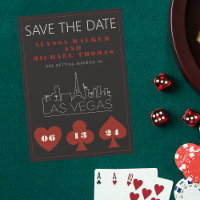 Las Vegas Casino Skyline Wedding Save The Date
