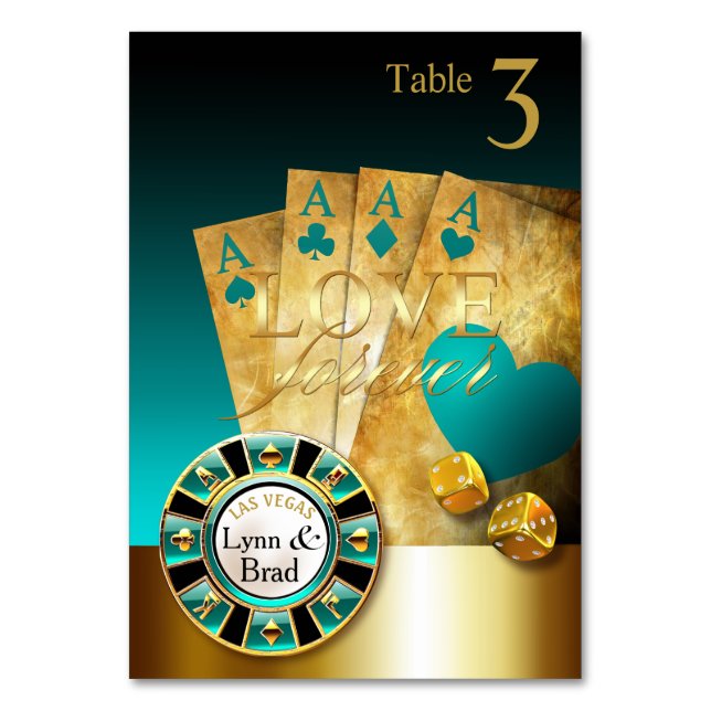 Las Vegas Casino Table Card ASK FOR NAMES IN CHIPS (Front)