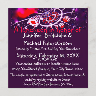 Las Vegas Casino Theme Bridal Shower Invitation