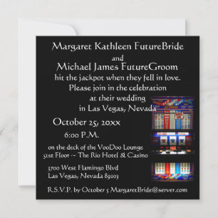 Las Vegas Casino Theme Wedding Invitation