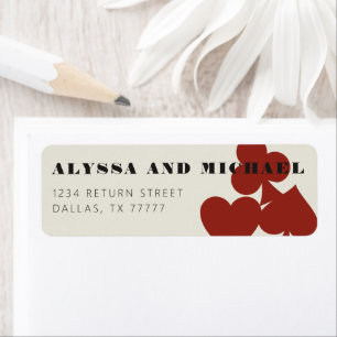 Las Vegas Casino Wedding Invitation Return Address Label