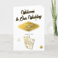 Las Vegas Casino Wedding Order of Service Gold