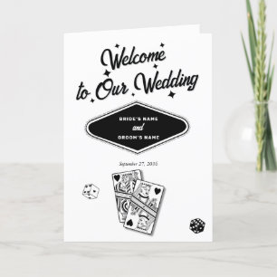 Las Vegas Casino Wedding Order of Service Program