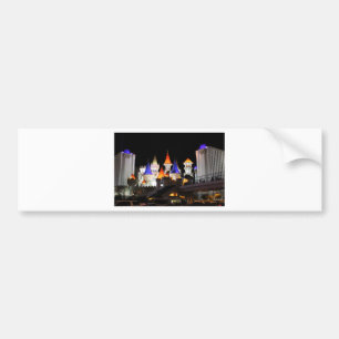 Las Vegas Castle Hotel Gaming Vegas City Colourful Bumper Sticker