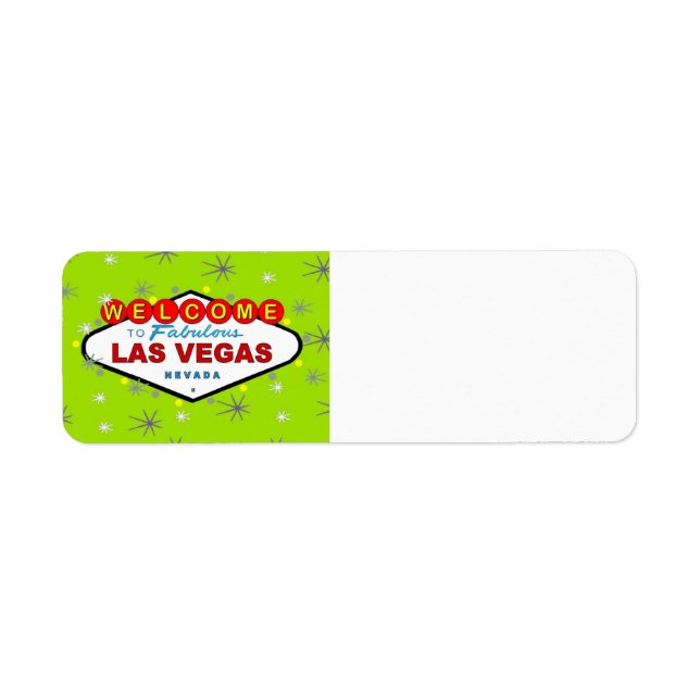 Las Vegas Christmas Label Return Address Label (Front)