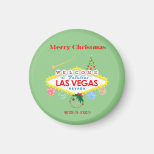 Las Vegas Christmas Mini Magnet 