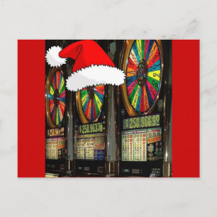 Las Vegas Christmas Slots Holiday Postcard