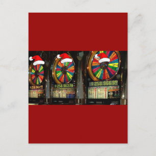 Las Vegas Christmas Slots Holiday Postcard