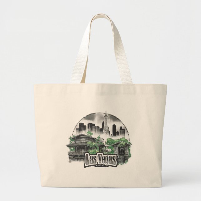 Las Vegas City Nevada USA Large Tote Bag (Front)