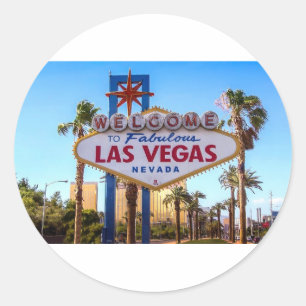 Las Vegas Classic Round Sticker