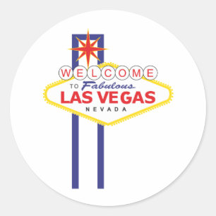 las vegas classic round sticker