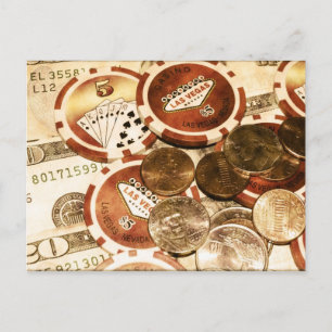 Las Vegas Currency Postcard