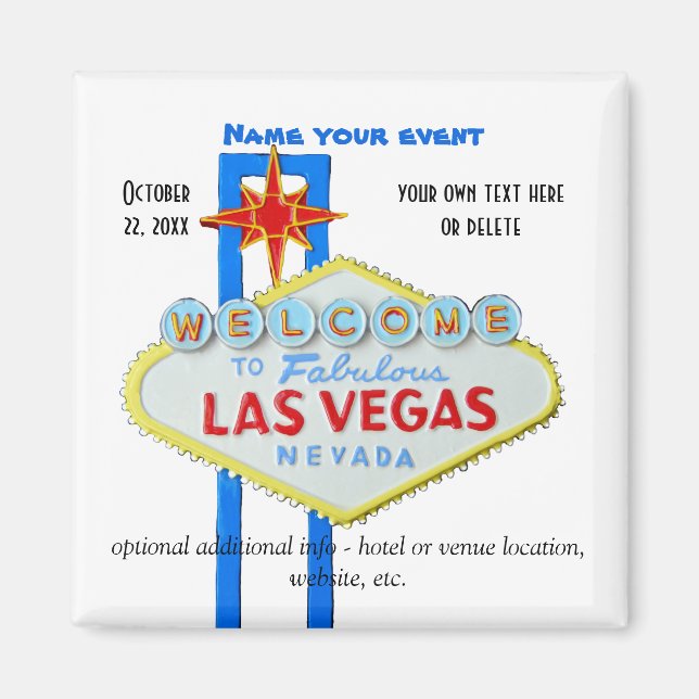 Las Vegas Custom Event Magnet (Front)