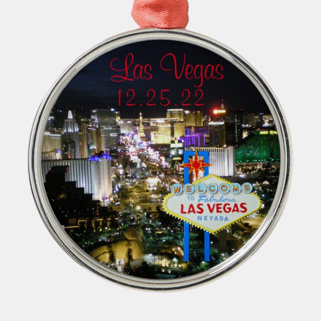 Las Vegas Custom red  Ornament (Front)