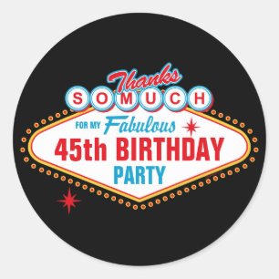 Las Vegas Custom Thank You Classic Round Sticker