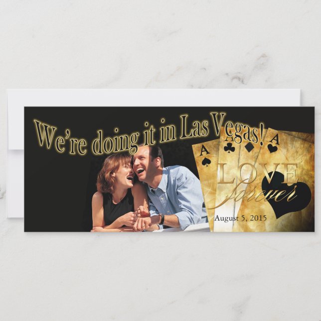 Las Vegas Deluxe Photo Wedding Invitation (Front)