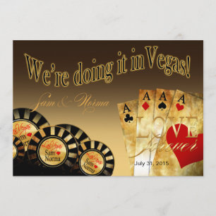 Las Vegas Deluxe Wedding   sand Invitation