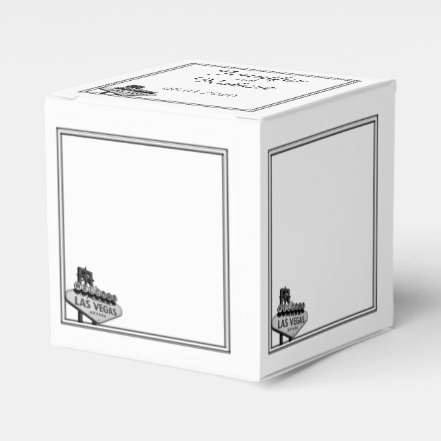Las Vegas Destination Wedding Favour Box (Front Side)