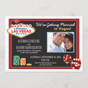 Las Vegas Destination Wedding Invitation (red)