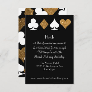 Las Vegas Destiny Gold Glitter Hotel Invitation