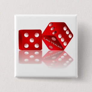 Las Vegas Dice 15 Cm Square Badge