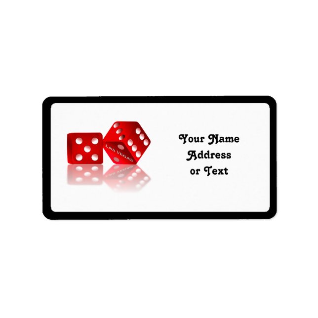 Las Vegas Dice Label (Front)