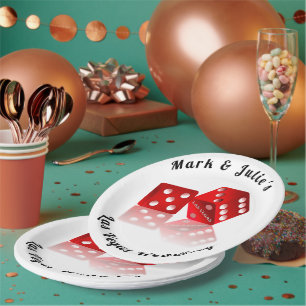 Las Vegas Dice Paper Plate
